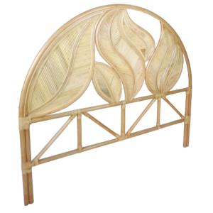 Rattan & Bamboo Leaf Bed Head - Queen