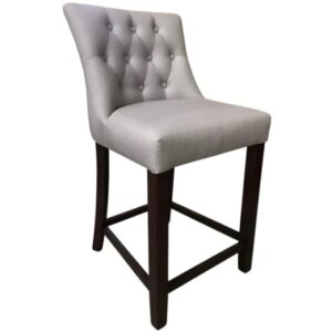 FRENCH PROVINCIAL BUTTONED  FABRIC HIGH STOOLS